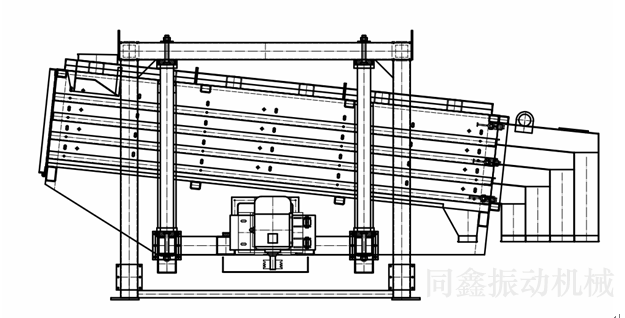 方型搖擺篩外形結(jié)構示意圖